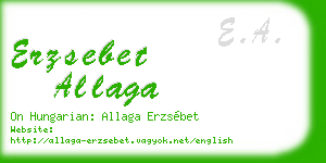 erzsebet allaga business card