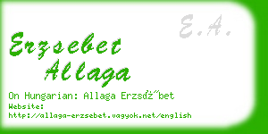 erzsebet allaga business card